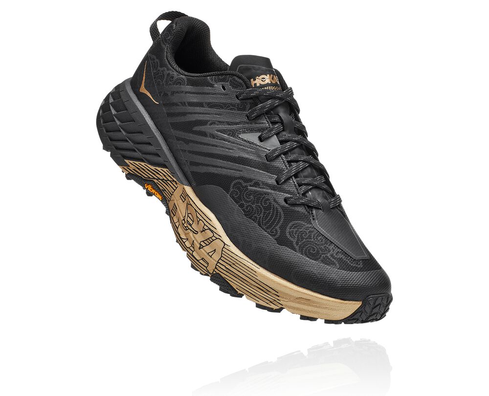 Hoka One One Speedgoat 4 CNY Sneakers All Gender Svarta/Guld - SE-7312849